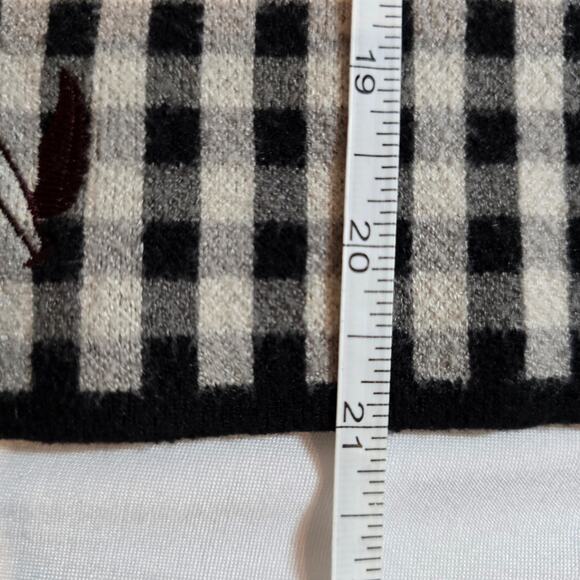 Maeve Sleeveless Mock Neck Plaid & Cherries Sweater Tank. Retails $98 - Picture 7 of 11